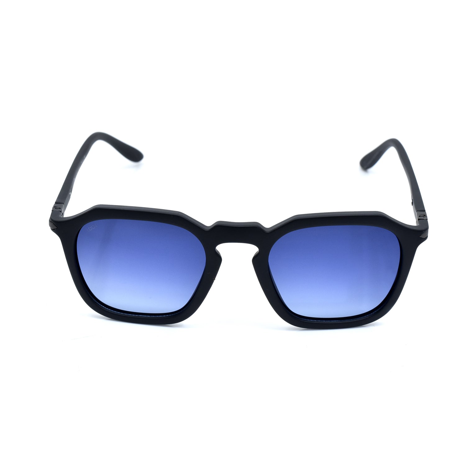 Francisco Matte Black — نظارات Looklight — تفاصيل الإطار الأسود المات