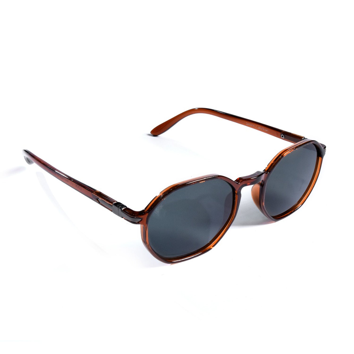 Santorini Jelly Brown — نظارات Looklight — إطار بني جيلي TR90 Grilamid — الواجهة الأمامية