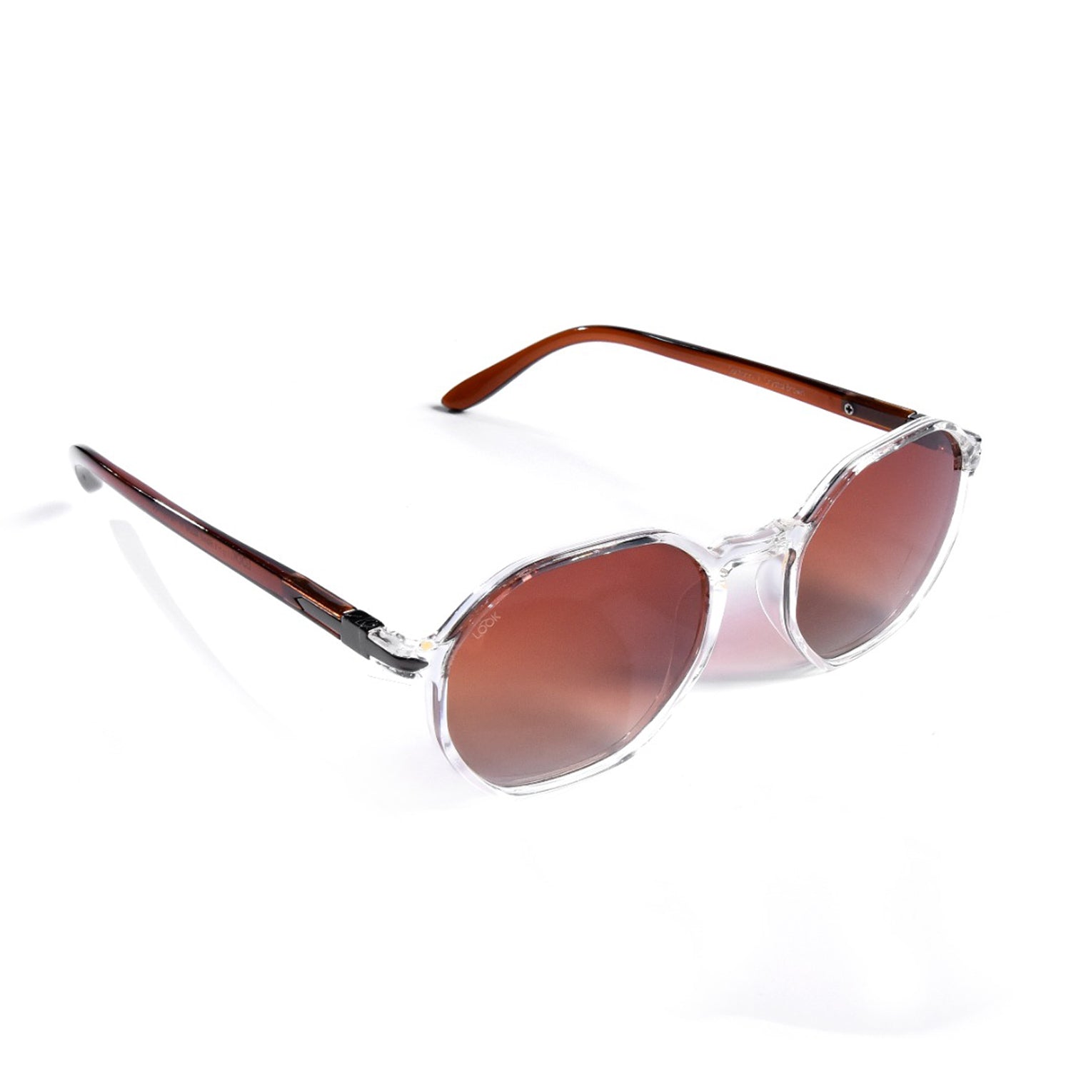 Santorini Crystal Brown — إطار شفّاف بني من Looklight