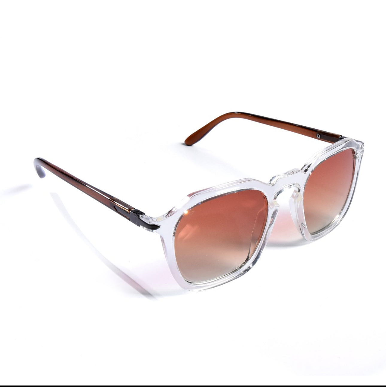 Francisco Crystal Brown — نظارات Looklight — بني كريستالي سداسي