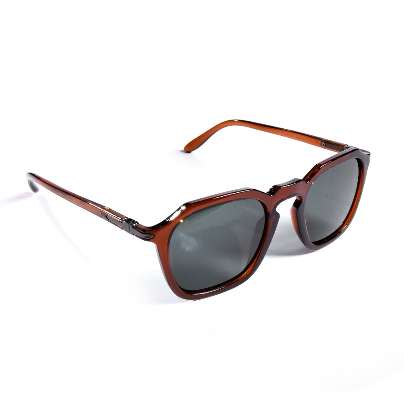 Francisco Jelly Brown — نظارات Looklight — بني شفاف سداسي