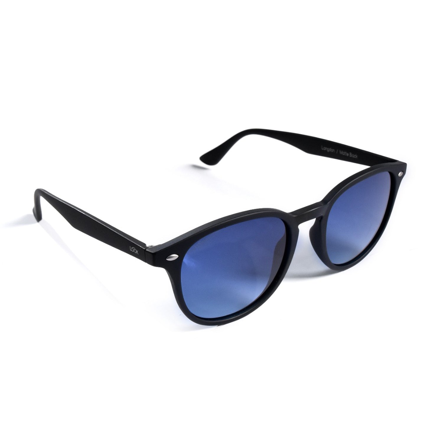 Langdon Matte Black — نظارات Looklight — أسود مطفي واسع
