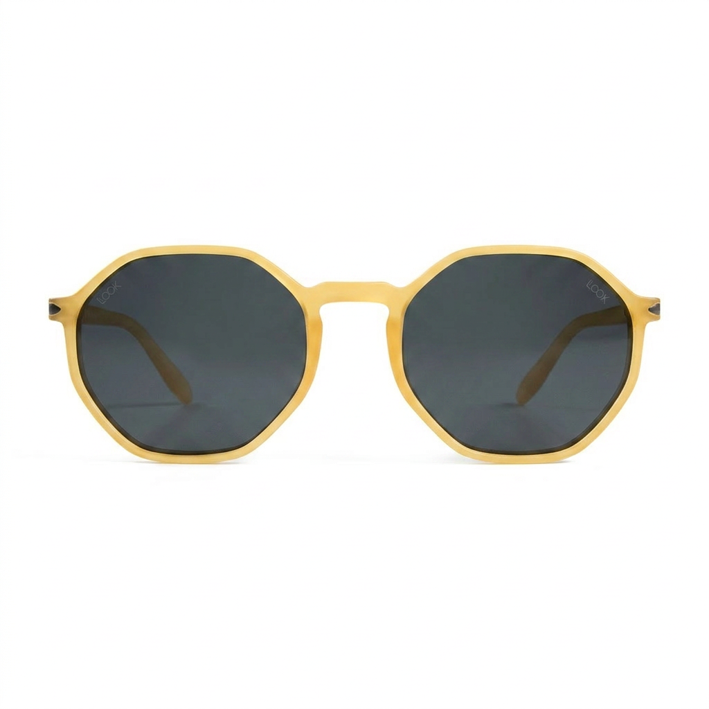 Santorini Matte Daisy — نظارات Looklight — Front View 0° — خلفية بيضاء