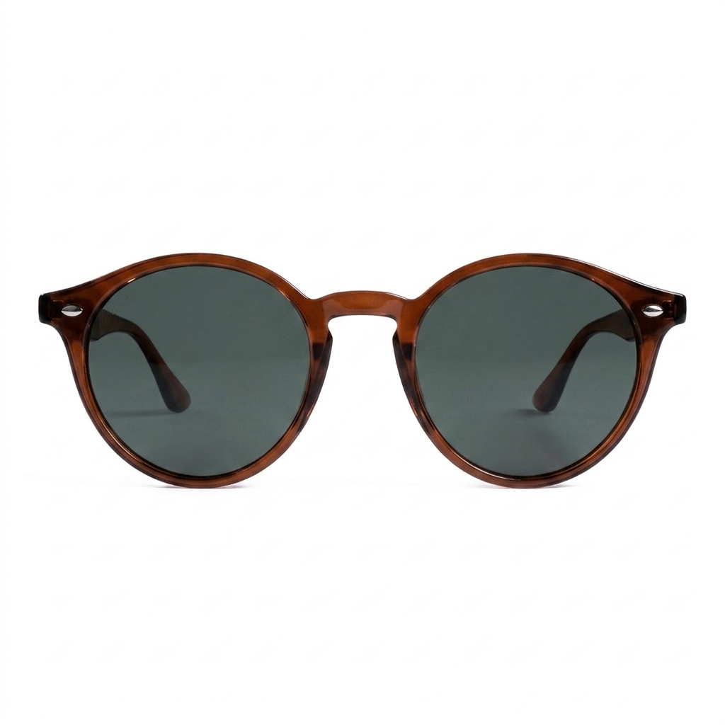 Letoon Jelly Brown — نظارات Looklight — Front View 0° — خلفية بيضاء