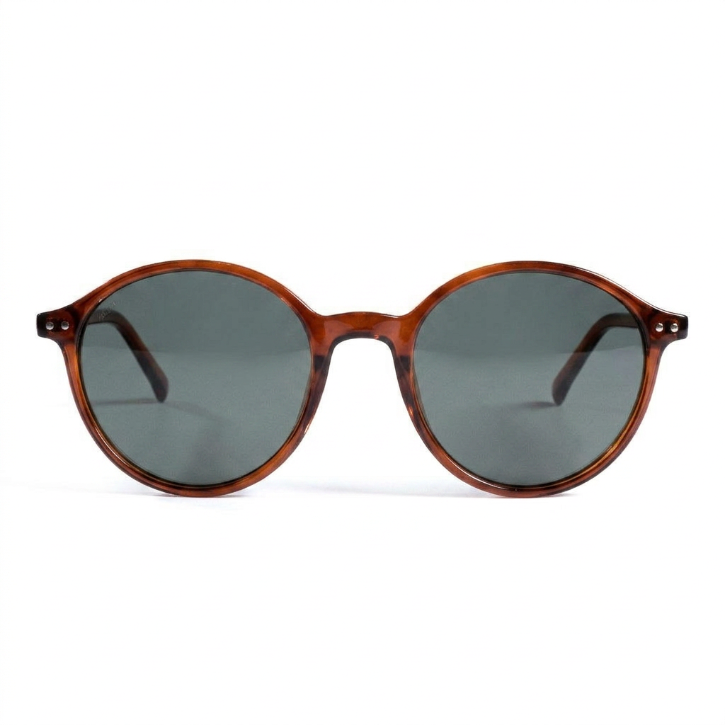 Ashton Jelly Brown — نظارات Looklight — Front View 0° — خلفية بيضاء