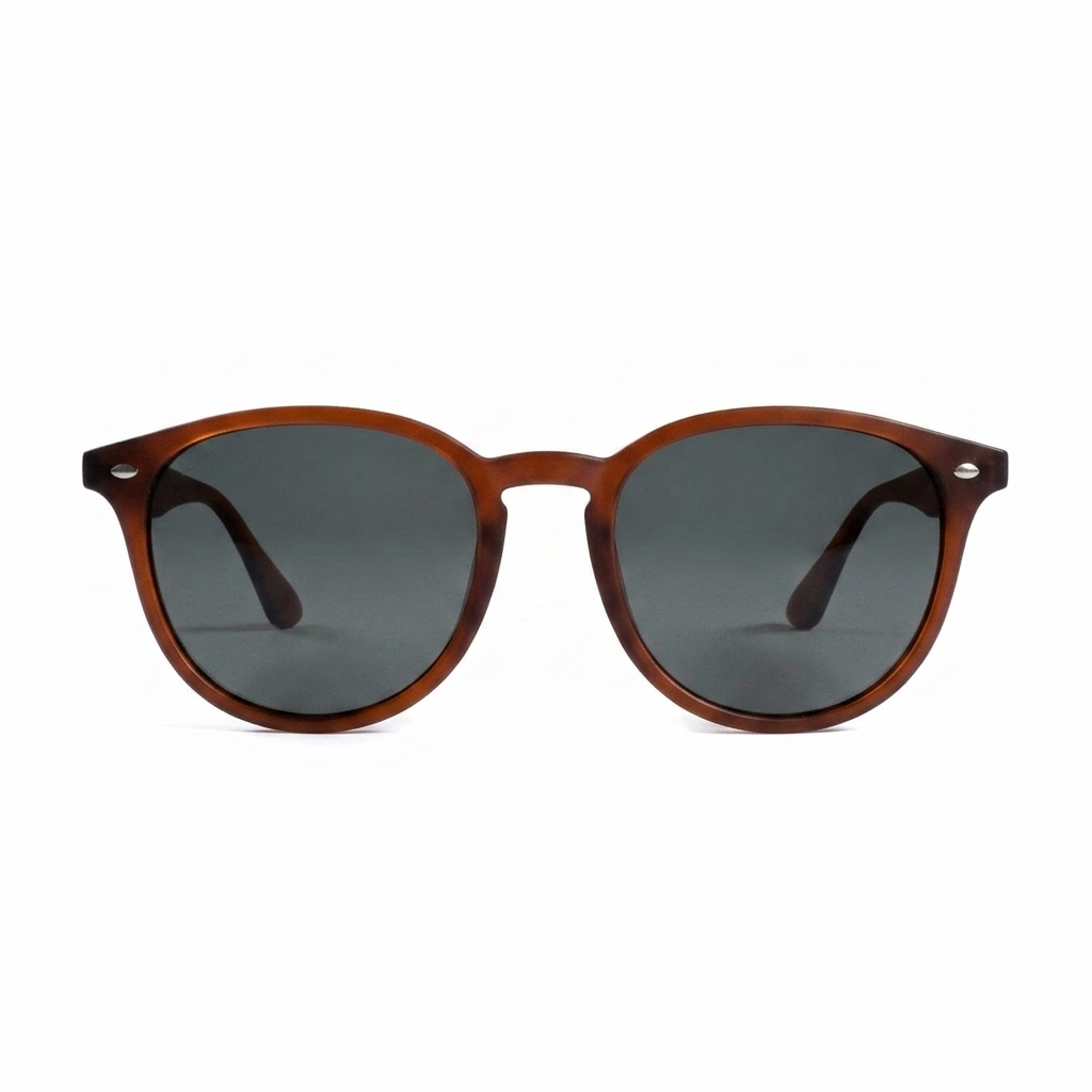 Langdon Matte Jelly Brown — نظارات Looklight — Front View 0° — خلفية بيضاء