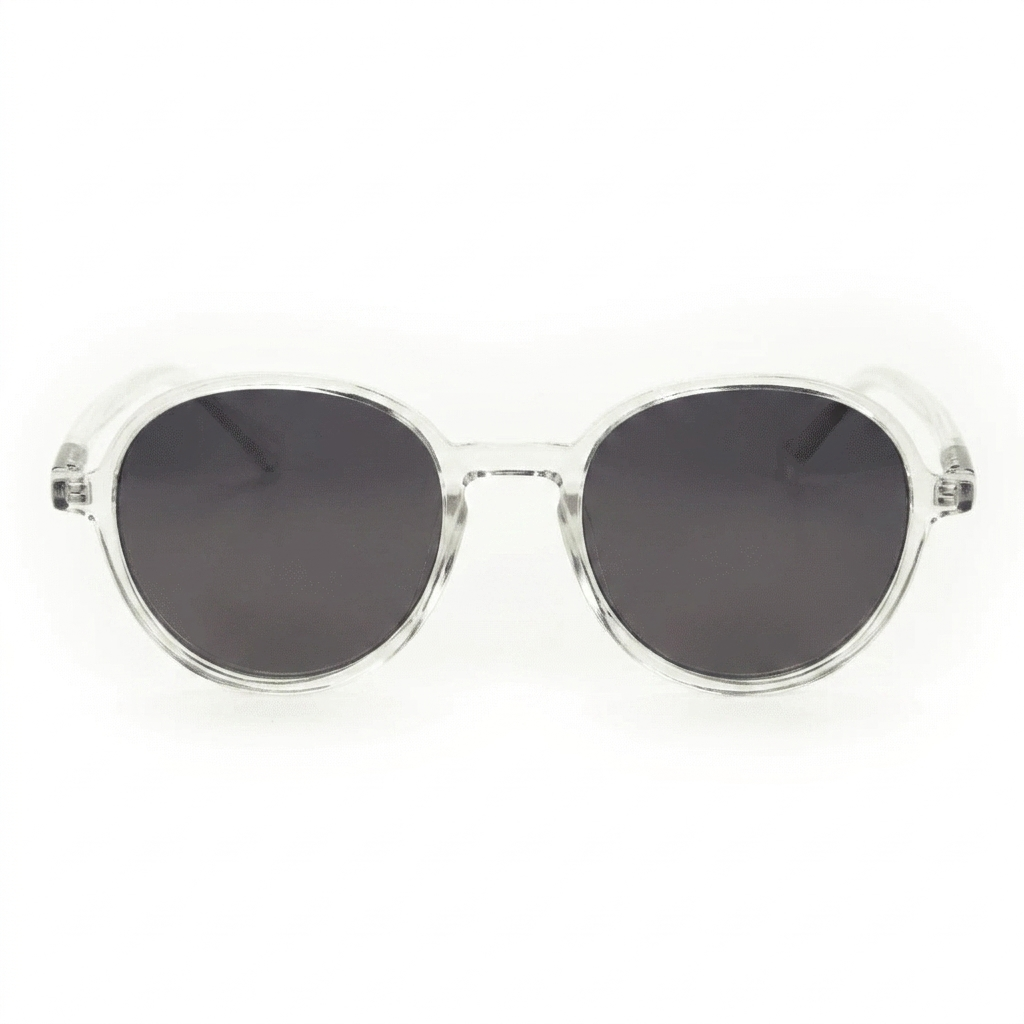 Runda Crystal Smoke — نظارات Looklight — Front View 0° — خلفية بيضاء