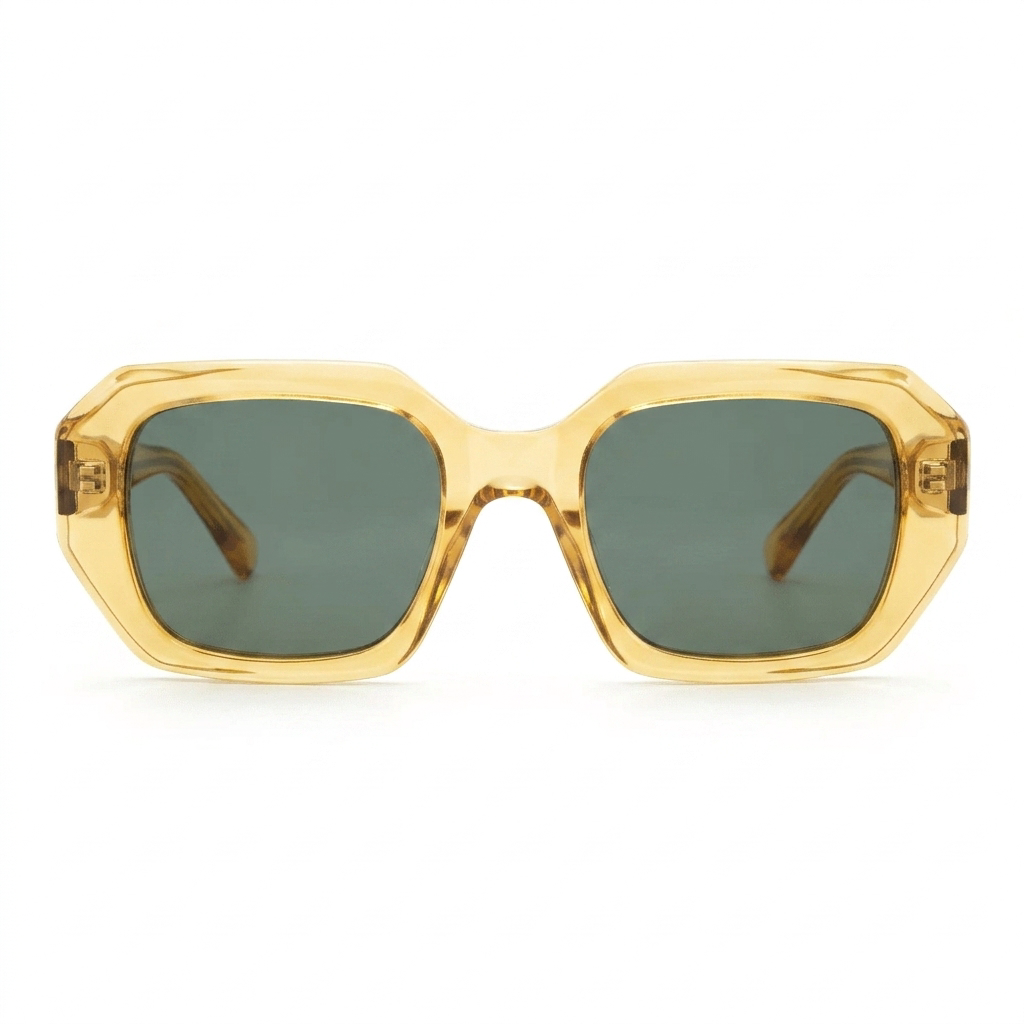 Salvia Crystal Amber — نظارات Looklight — Front View 0° — خلفية بيضاء