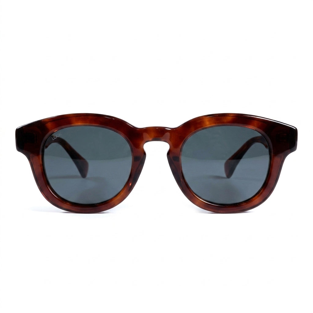 Pinus Jelly Brown — نظارات Looklight — Front View 0° — خلفية بيضاء