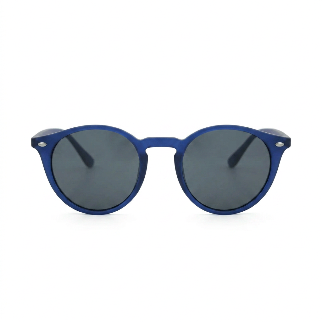 Letoon S-Size Matte Indigo — نظارات Looklight — Front View 0° — خلفية بيضاء