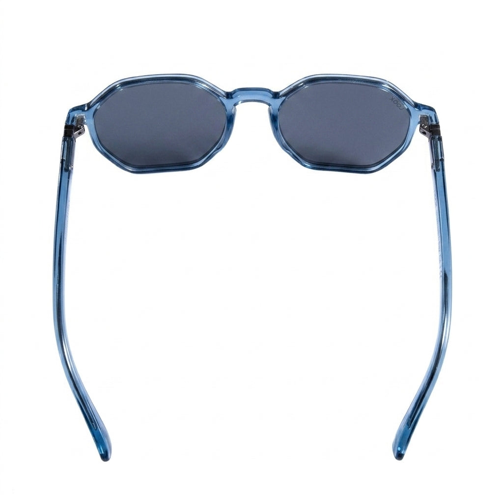 Santorini Indigo - Front View - Looklight Sunglasses TR90 hexagonal navy blue frame