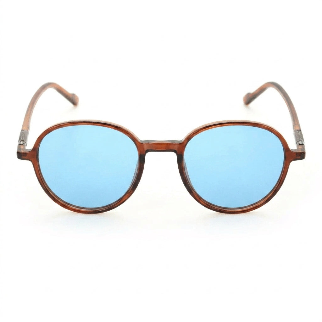 Runda Jelly Brown - Front View - Looklight Sunglasses TR90 round circular frame