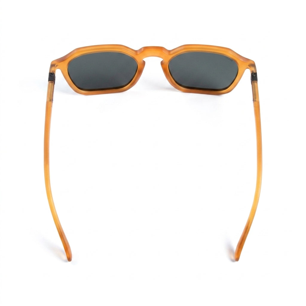 Francisco Matte Daisy - Front View - Looklight Sunglasses TR90 hexagonal yellow frame