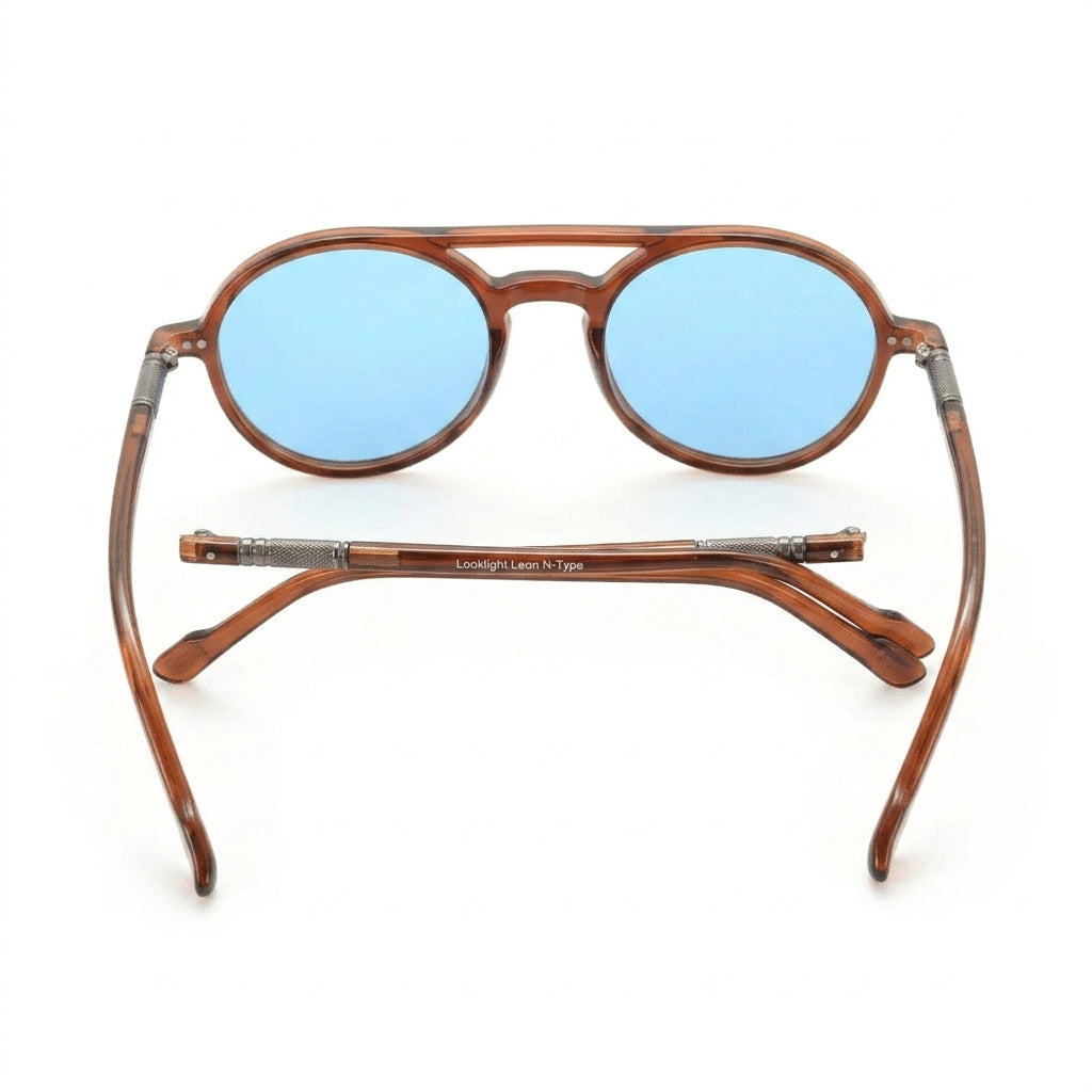 Leon N-Type Jelly Brown - Front View - Looklight Sunglasses TR90 aviator frame